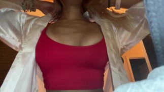 Petite Mixed Girl Boob Bounce - Slow Motion