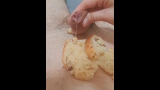 Maracujand cummed on food with strong intense orgasm!