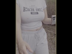 Wifey goes braless in public dare