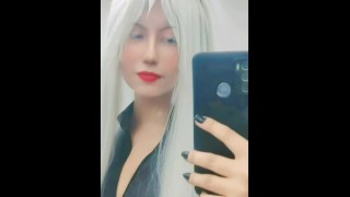 satoru gojo genderbend vrouwelijke cosplay Caty Blackrose patreon