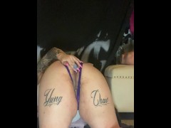 Watch me put beads in my butt