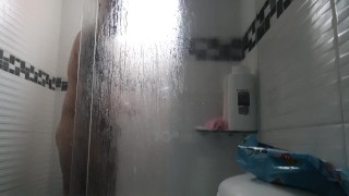 taking a hot shower in the afternoon