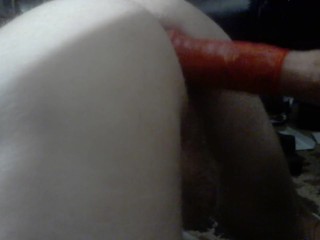 Auto Big Dildo Snakes around in my Ass