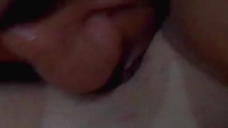 Naughty guy fucking his girlfriend's pussy with his tongue