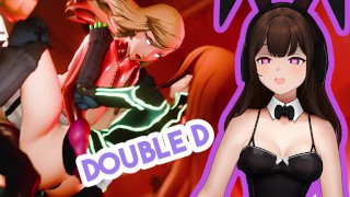 Bunny VTuber kijkt naar Shadow Puppets HENTAI