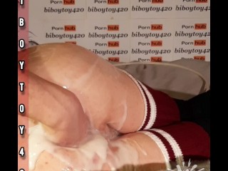 Twink Anal Fisting Whit Fake Cum Overflow.