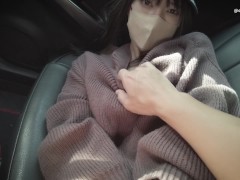 ドライブデート！山奥の車内でカーセックス。オマンコに吸い付いてくる肉棒に何度も絶頂。（日本人、素人、個人撮影） - Screenshot 6 of 16 - Japanese