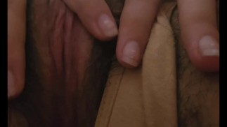 Showing my hairy and virgin pussy