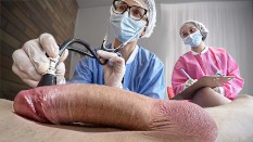 Nurse in gloves blowjob handjob sex