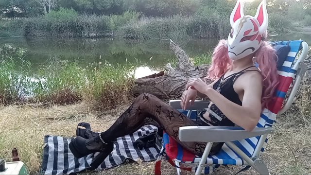 Fishing Naked Stellar Blade Cosplay Outdoors Arizona