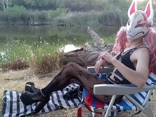 Рыбалка Naked Stellar Blade Косплей на открытом воздухе Arizona