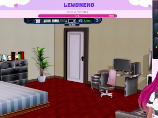 VTuber LewdNeko играет в гаремный отель, часть 36