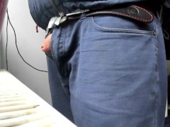 cock flashing out of trousers