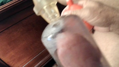 I Pump My Cock Hard Gets Throbbing And Cums In Tube