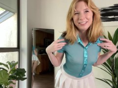 Sierra Ky Transparent Blouse + TINY Mini Skirt Try On Haul!