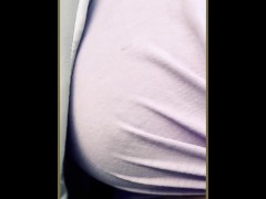 Wifey flashes her amazing braless tits