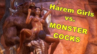 Harem Girls Fucked by Monster Cock Minotaurs . . .  from Tribute to the Fertility King - S2 Ep3