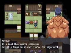 Tanned Girl Natsuki [ HENTAI Game ] Ep.36 old man cum inside her ass in public !