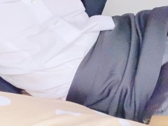 パンスト履いたスーツ女子が、電マでクリ責めオナニーしたら、白濁汁ダラダラでイっちゃう♡♡ - Screenshot 2 of 16 - 日本人