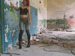 Thigh High Boots ASMR Mistress Perfect Ass Tight Jeans Boot Fetish Tease
