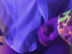 Man jerks off while voyeur artist gets aroused.