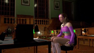 #9 - Alice in the Library - Mini giantess growth animation