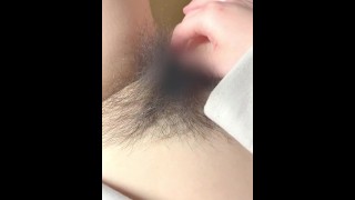 Я кончаю пальцами♡Реалистичная мастурбация волосатых японских♡любителей Субъективное видео [Селфи].