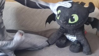 Spiderman with sweet dragon Toothless