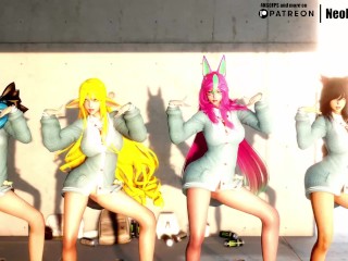 [MMD]aespa - Drama (Gwen/Soraka/Xayah/Ahri) [strip Ver.] League of Legends