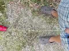 Trying to pee in a cup fail