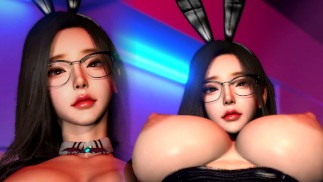 Cute bunny Korean cowgirl position!🐰🐰(K-POP IDOL)