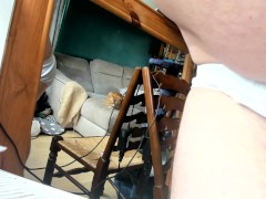 white briefs half ass naked