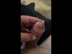 Old guy edging on a Rainy day leads to RUINED cumshot 💦