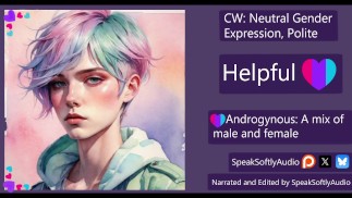 23 Androgynous : Nice Enby vous aide à sortir un / A