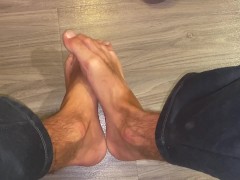 Rubbing my feet together
