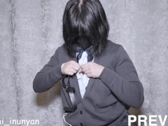 (预览版) 日本学生妹书包里的课本被换成性玩具，自慰至尿失禁 - Screenshot 10 of 16 - Masturbation Squirt