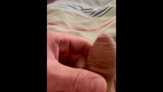 Thick uncut cock grows so big