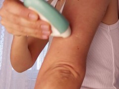 Sexy brunette epilate arm hair, hairy pussy, big ass 😘 Milf hairy pussy, big nipples big ass