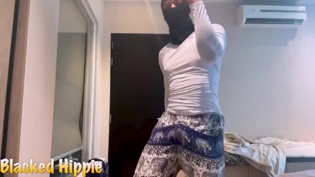 Masked Guy with Monster Cock Bulging in Pants Blacked Hippie