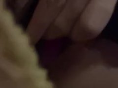 Nipple clamps and playing with vibe!