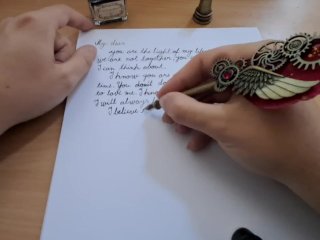 Writing a letter to someone I love!
