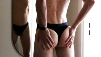 Trying on thongs for you, which are the best? :-)