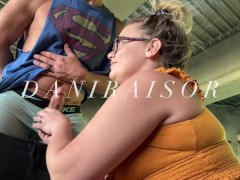 Public Ballbusting Blowjob