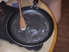 I love to accumulate many cumshots from my man, to cook it and eat it