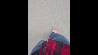 Acabo de mojarme los pies