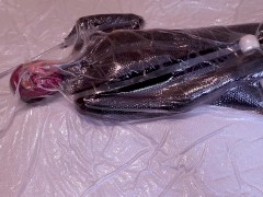 Dollified #1 - A Tiny Vacuum-Sealed Rubber Toy Getting Herself Off With A Magic Wand - Screenshot 13 of 16 - Vacuum Bed