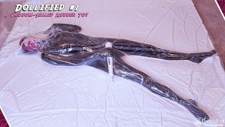 Dollified #1 - A Tiny Vacuum-Sealed Rubber Toy Getting Herself Off With A Magic Wand