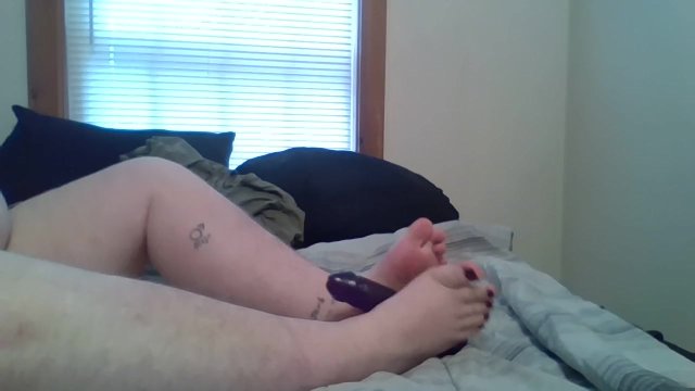 FEMBOY SOLO FOOTJOB ON BIG DILDO