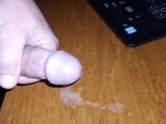 Hot Cum Shot Shoots Across The Desk What A Mess
