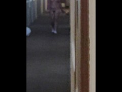 Walk down hotel hall way challenge lilredbritt